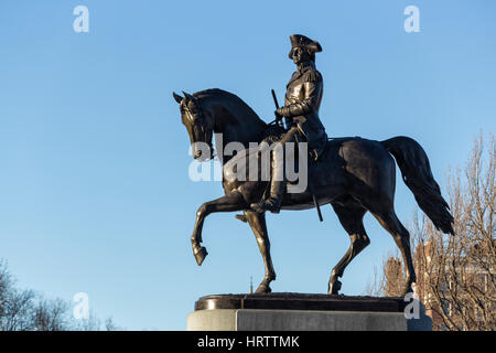 George Washington-Statue-Boston Stockfoto
