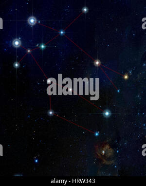 Das Bild veranschaulichen das Sternbild Zwillinge. Stockfoto