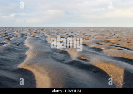 Wattenmeer von Cuxhaven / Deutschland Stockfoto