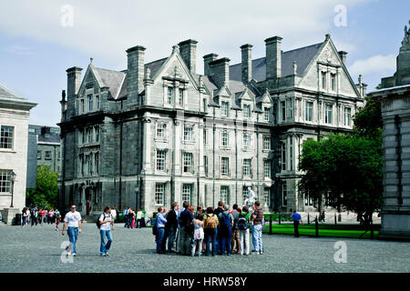 Parliament Square. Trinity College. Universität von Dublin. Dublin. Irland. Europa. Stockfoto