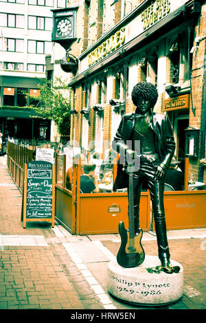 Phil Lynott Musiker Statue. Stockfoto