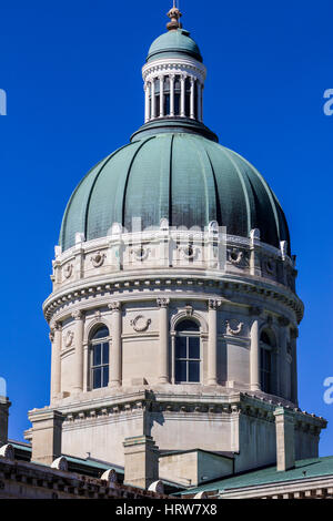 Indianapolis - ca. März 2017: Indiana State House und Kuppel des Kapitols. Es beherbergt den Gouverneur, Montage und Supreme Court II Stockfoto