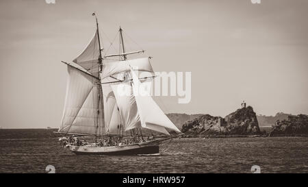 Segelboot in Neuseeland Stockfoto