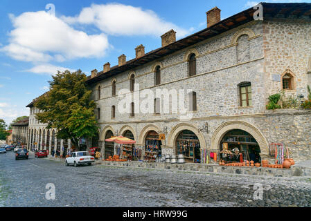 Sheki, Aserbaidschan - 13. September 2016: Obere Karawanserei ist ein historisches Denkmal in Sheki 18.-19. Jahrhundert. Es wurde von Händlern zur th speichern Stockfoto