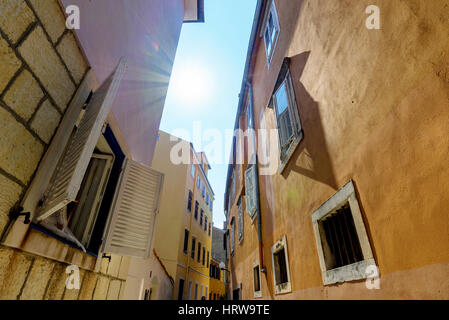 Seite Wohnstraße in Kroatien Stockfoto