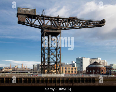 Glasgow Hafengebiet, zeigen die Finnieston Crane und Rotunde Stockfoto