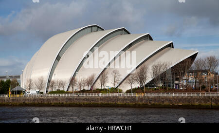 Das Clyde Auditorium aufbauend auf Glasgow Dockside (bekannt als das "Gürteltier". Stockfoto
