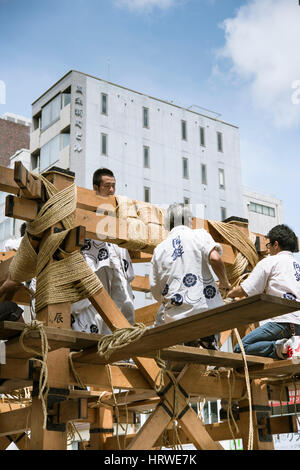 Gion Matsuri Kyoto riesigen reich verzierten schwimmt mikoshi Stockfoto