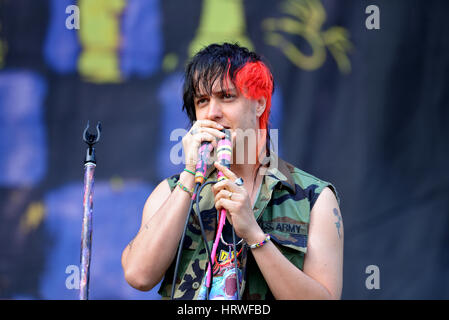 BARCELONA - 29 Mai: Julian Casablancas und The Voidz (Band) in Konzert im Primavera Sound Festival 2015 am 29. Mai 2015 in Barcelona, Spanien. Stockfoto