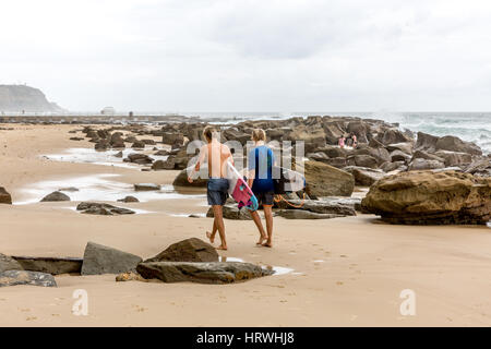 Burwood Strand in der Nähe von Merewether in Newcastle, New South Wales, Australien Stockfoto