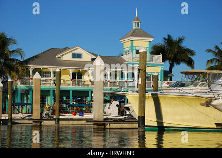 Salty sams Marina & Restaurant, Fort Myers Beach, FL Stockfoto