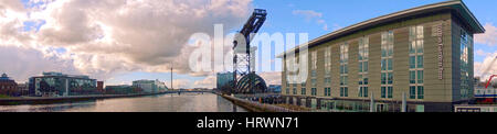 Hilton Garden Inn Glasgow City Centre Clydeside panorama Stockfoto
