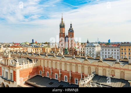 Ansicht der alten Stadtarchitektur Krakau Stockfoto