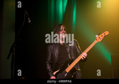 Wrexham, UK. 4. April 2017. Robbie Crane von Black StarRider treten bei William Aston Hall, Wrexham, UK. Kredit Ceridwen Hughes/Alamy Live-Nachrichten Stockfoto