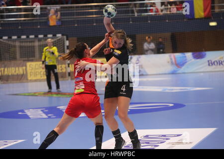 Bukarest, Rumänien. 3. März 2017. Frauen EHF Champions League 2016 / 17, CSM Bukarest Vs RK Krim Mercator Handball spielen. Bildnachweis: Gabriel Petrescu/Alamy Live-Nachrichten Stockfoto