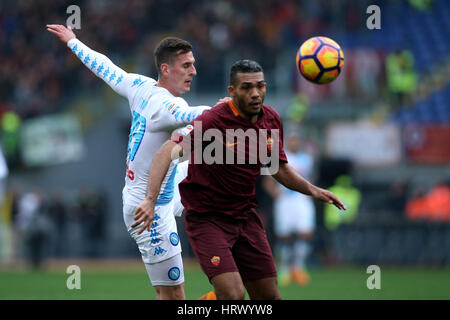 Stadio Olimpico, Rom, Italien. 4. März 2017. Serie A Fußball. AS Rom gegen Napoli. Jesus in Aktion Durin das Match. Bildnachweis: Marco Iacobucci/Alamy Live-Nachrichten Stockfoto