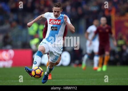 Stadio Olimpico, Rom, Italien. 4. März 2017. Serie A Fußball. AS Rom gegen Napoli. ROG in Aktion Durin das Match. Bildnachweis: Marco Iacobucci/Alamy Live-Nachrichten Stockfoto