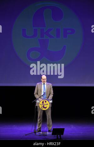 Weymouth, Dorset, UK. 4. März 2017. UK Independence Party Konferenz, UKIP, Waliser Versammlung Mitglied Mark Reckless Credit: Dorset Media Service/Alamy Live News Stockfoto