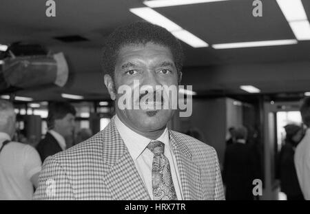 Bill Morris, General Secretary fuer den Transport and General Workers Union, besucht die Labour-Parteitag in Brighton, England am 1. Oktober 1991. Stockfoto