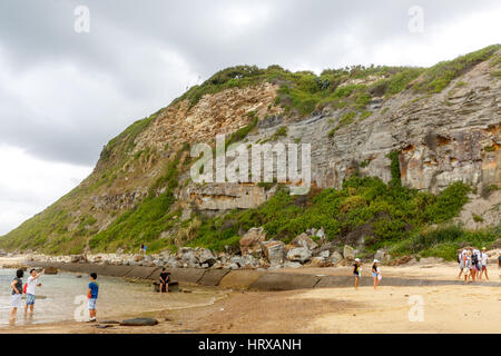 Burwood Strand in der Nähe von Merewether in Newcastle, New South Wales, Australien Stockfoto