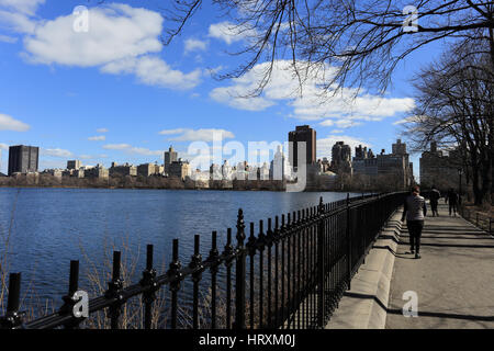 Central Park Reservoir Manhattan New York City Stockfoto