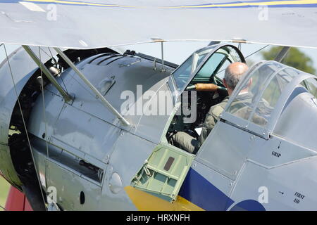 1938 Gloster Gladiator Mk.1, L8032, G-AMRK tragen die RAF 73 Geschwader Markierungen von Flugzeugen K7985 - Shuttleworth Collection Premier Airshow 2016 Stockfoto