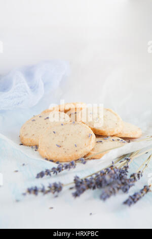 Aromatischen Lavendel Cookies. Französische Küche, handgemacht Stockfoto