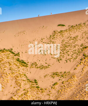 Wanderer am grossen Düne bei Bruneau Dunes State Park, High Desert Region, Idaho, USA Stockfoto