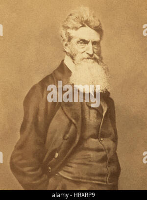 John Brown (1800-1859) war ein US-amerikanischer Abolitionist, die glaubten, bewaffneter Aufstand war notwendig, die Anstalt der Sklaverei in den Vereinigten Staaten zu stürzen. Stockfoto