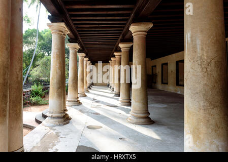 Innen- und Außenbereich des Padmabhapuram Royal Palace. Stockfoto