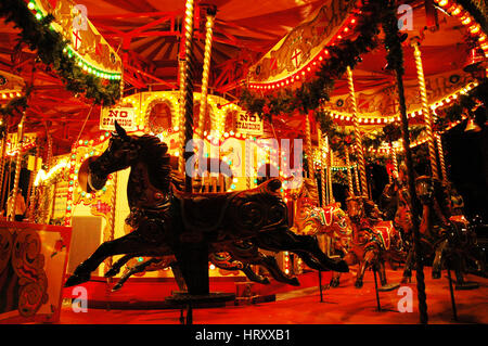 Ein Merry Go Round auf London Southbank Stockfoto