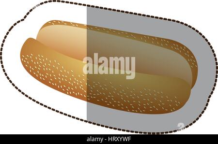 bunte Hotdog Brot Symbol Stock Vektor