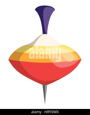 Vektor-Illustration von Humming-Top isoliert auf weißem Hintergrund Stock Vektor