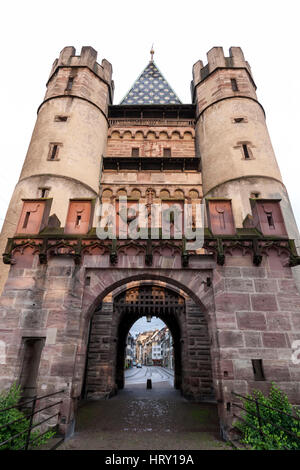 Tor von Spalen, ehemalige Stadttor von Basel Stockfoto