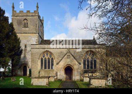 Kirche St. Marys Norman, Beverston Gloucestershire Stockfoto