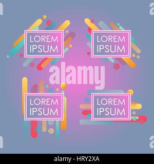 Abstrakte Retro-Hintergrund mit bunten geometrischen Formen wie der Raum. Vektor-Illustration. Stock Vektor