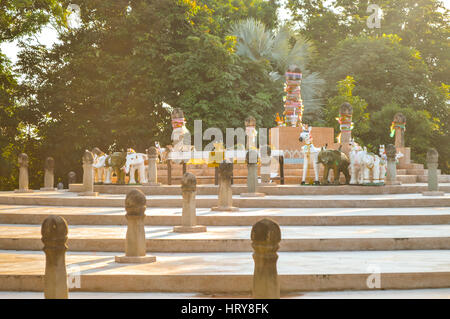 Chiang Rai, Thailand - 1. Oktober 2016: Wat Phra dieses Doi Chom Thong. Sadu Mueang, Nabel oder Omphalos der Stadt Stockfoto