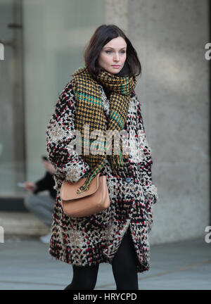 Sophie Ellis-Bextor gesehen in den BBC-Studios in London, 22. Januar 2017 Stockfoto