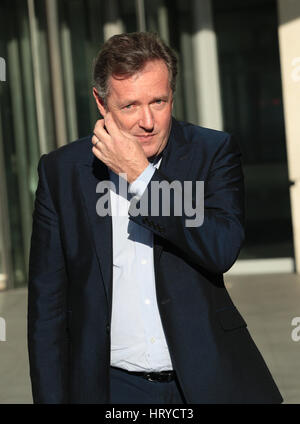 Piers Morgan gesehen in den BBC-Studios in London, 22. Januar 2017 Stockfoto