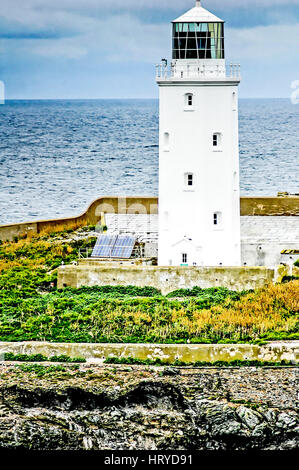 Godrevy Leuchtturm in der Nähe von st. Ives, Cornwall; Leuchtturm Bei St. Ives, Cornwall Stockfoto