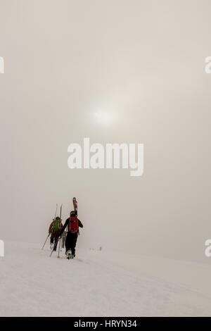 Skitouren in der Nevis Range Fort William Schottland Großbritannien Stockfoto