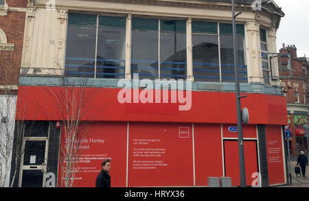 Stoke, UK. 10. Februar 2017. Ein Decreipt viktorianischen Gebäude in Stoke-on-Trent, England, 10. Februar 2017 fotografiert. Foto: Ute Dickerscheid/Dpa/Alamy Live-Nachrichten Stockfoto