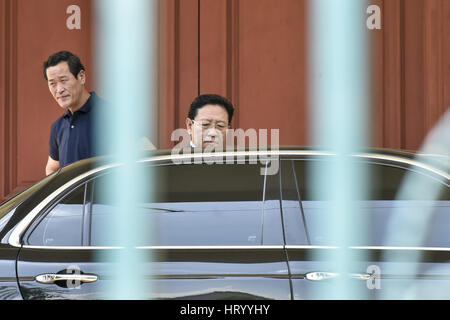 Kuala Lumpur, MALAYSIA. 6. März 2017. Nordkoreanischer Botschafter Kang Chol, vertrieben aus Malaysia am 6. März 2017 in Kuala Lumpur, Malaysia. Bildnachweis: Chris Jung/ZUMA Draht/Alamy Live-Nachrichten Stockfoto