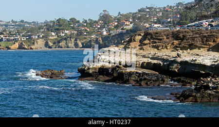 Tag entlang der Küste La Jolla, einem Urlaubsort in San Diego, Kalifornien, USA Stockfoto