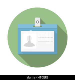 Personalausweis-Symbol, flaches Design, Vektor-Illustration eps10 Stockfoto