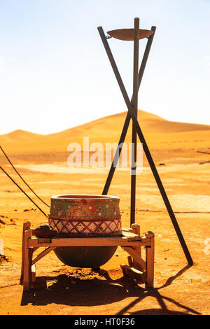 Traditionelle Berber Nomad Hostel in der Wüste Marokko Stockfoto