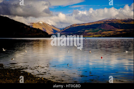 Blick über Loch Fyne aus der Stadt Inveraray, Argyll and Bute, Scotland Stockfoto