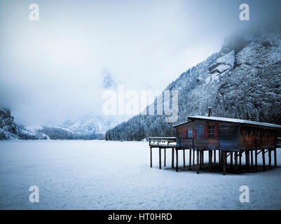 Lago di Braiers. In Südtirol. Bozen. Italien. Stockfoto
