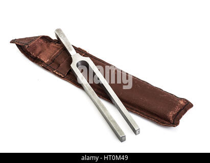 Camerton in alten Leder-Etui Stockfoto