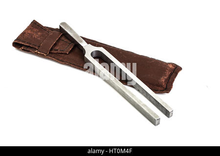 Camerton in alten Leder-Etui Stockfoto